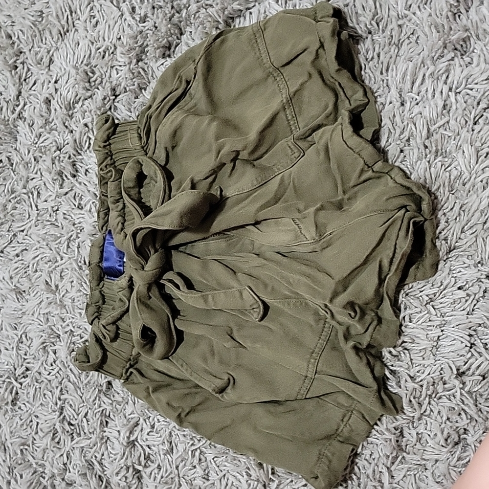 Green paper bag PJ shorts